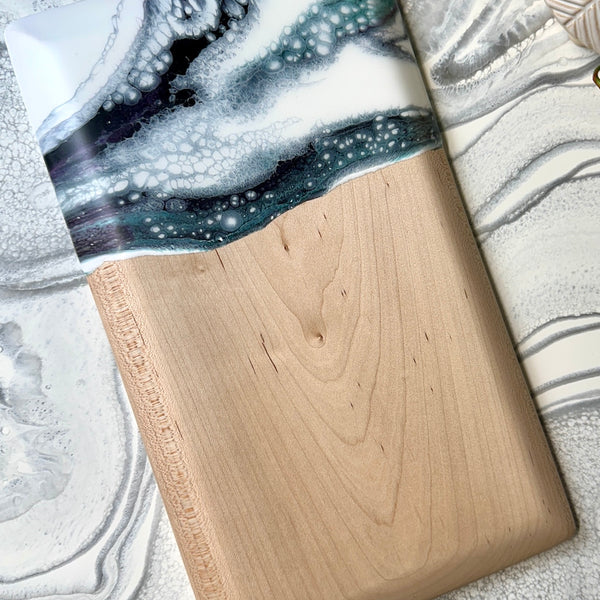 Maple Epoxy Art Charcuterie Board - 13" x 7" (#3682)