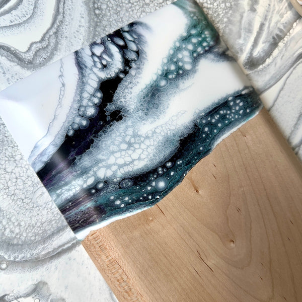 Maple Epoxy Art Charcuterie Board - 13" x 7" (#3682)