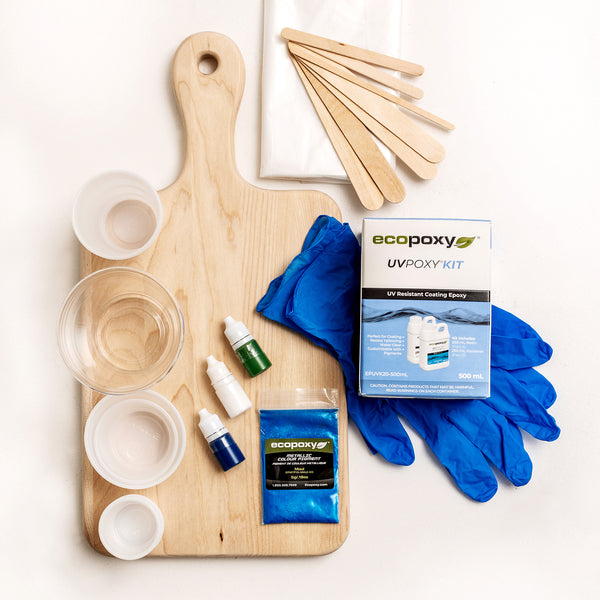 Craft kit for adults, or art kit for adults, a kit that includes all supplies to make your own epoxy charcuterie board