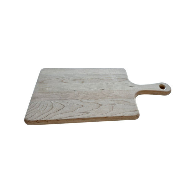 DIY-Ready Unfinished Maple Cheeseboard with Handle Perfect for Epoxy or Resin Art, Pyrography/Woodburning Art, Painting and More
