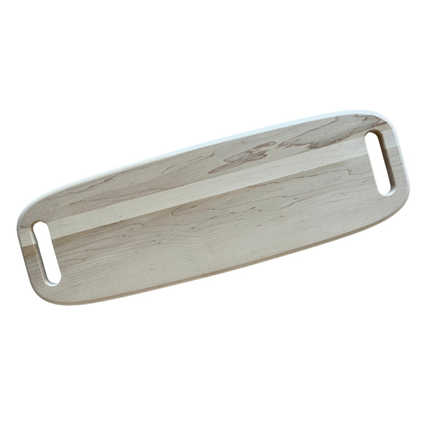 DIY-Ready Unfinished Maple Tray with Handles