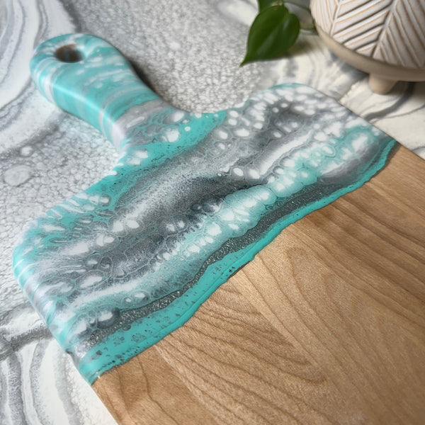 Maple Epoxy Art Charcuterie Board with Handle - 16" x 8" (#3675)