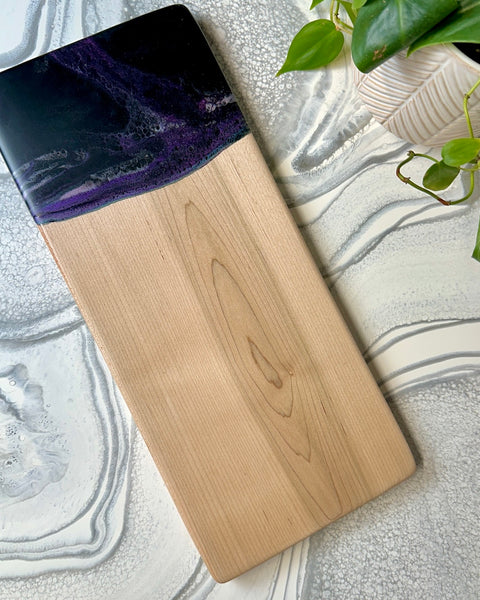 Maple Epoxy Art Charcuterie Board - 15" x 6.5" (#3683)