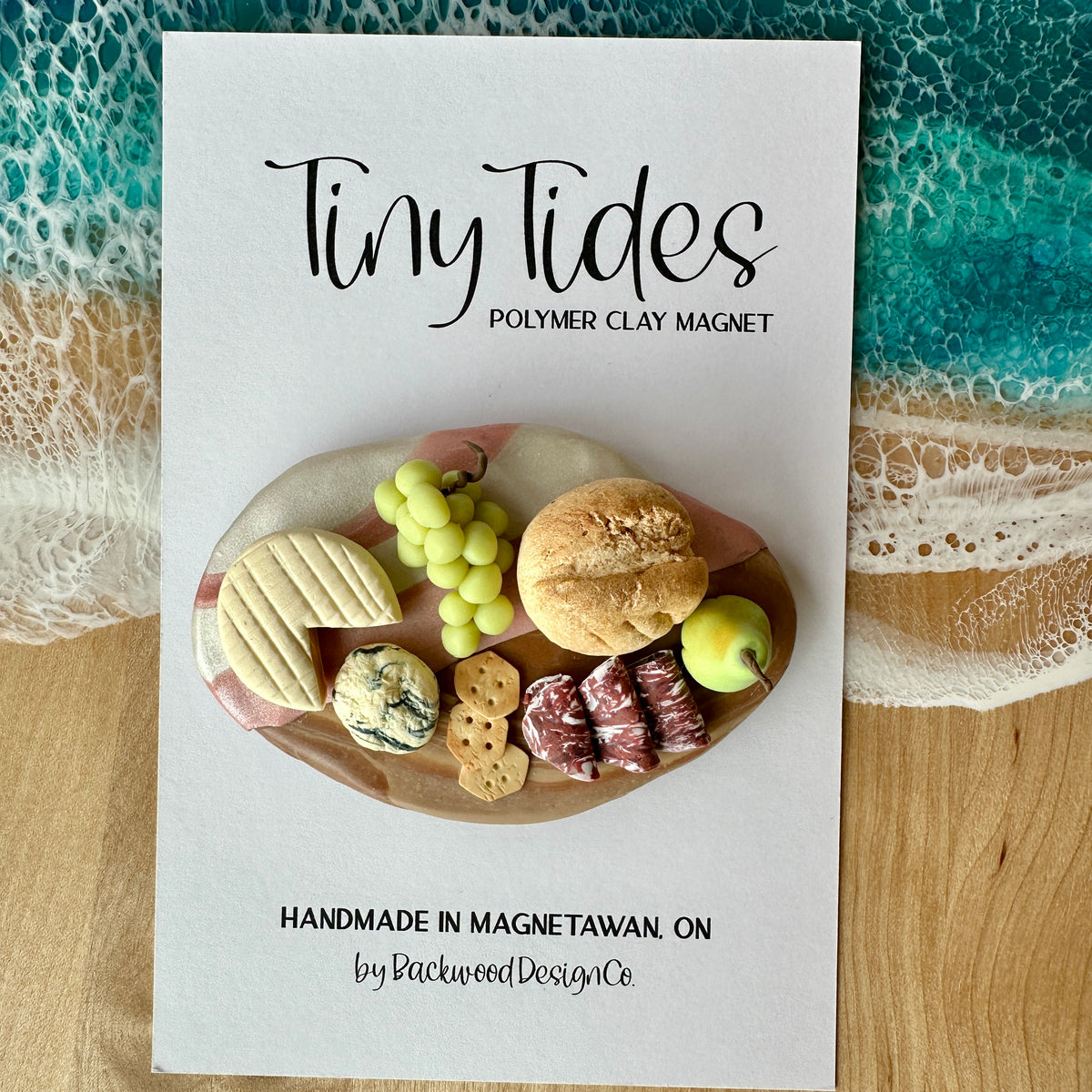 Tiny Tides Magnet - Rose Gold/Pink/Pearl - 3" x 2" (#0009)