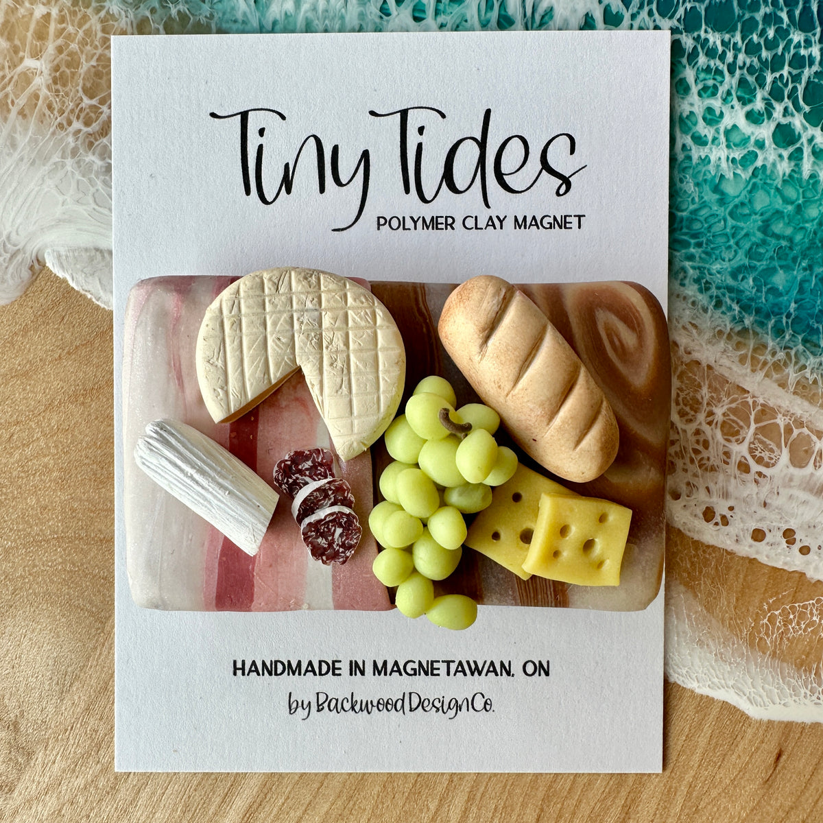 Tiny Tides Magnet - Rose Gold/Pink/Pearl - 2.5" x 1.5" (#0007)