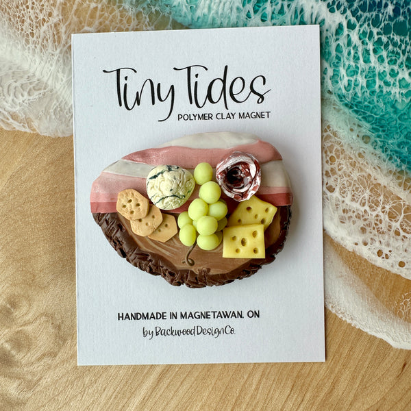 Tiny Tides Magnet - Rose Gold/Pink/Pearl -  2" x 1.5" (#0008)