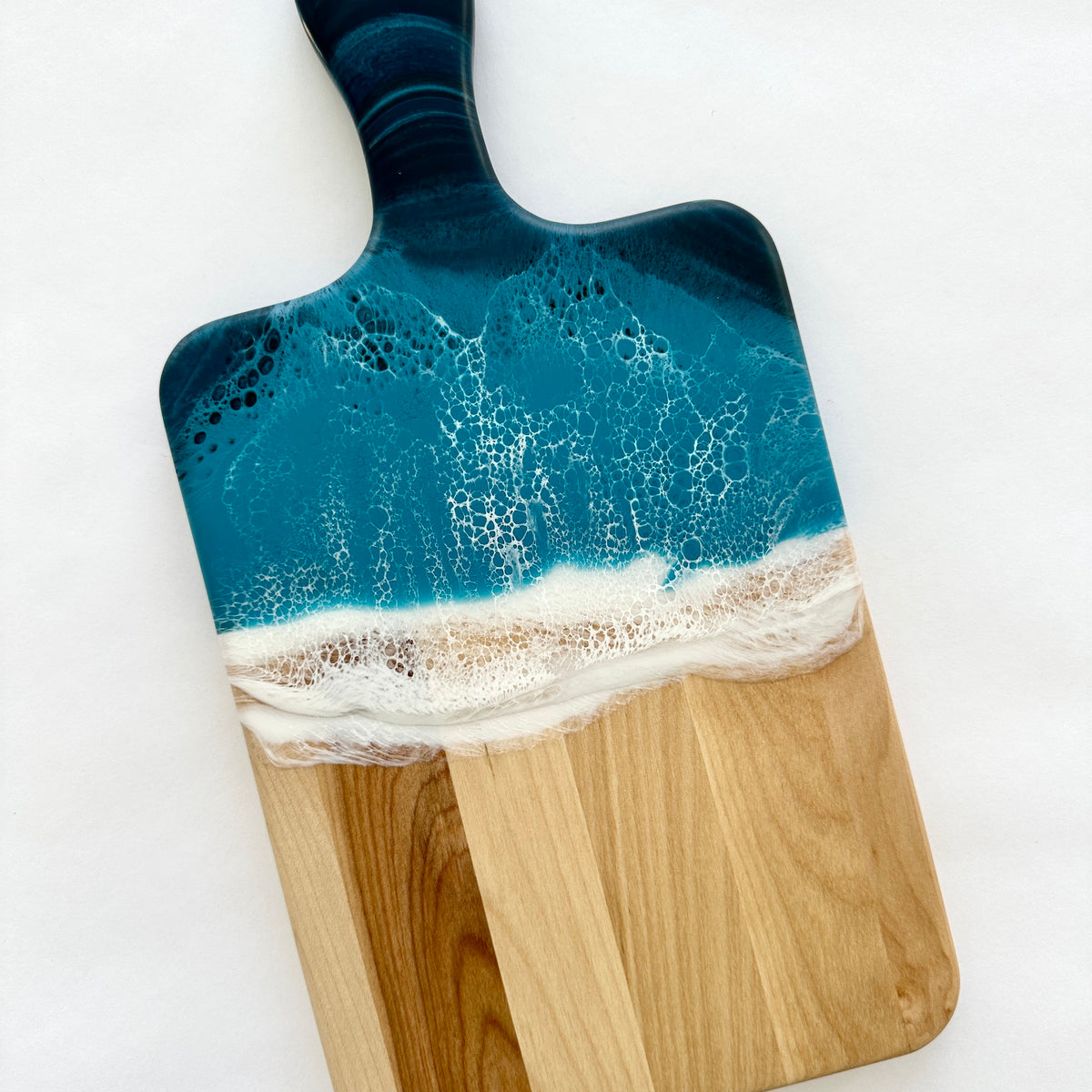 Maple Coastal Charcuterie Board with Handle - 16" x 8" (#3657)