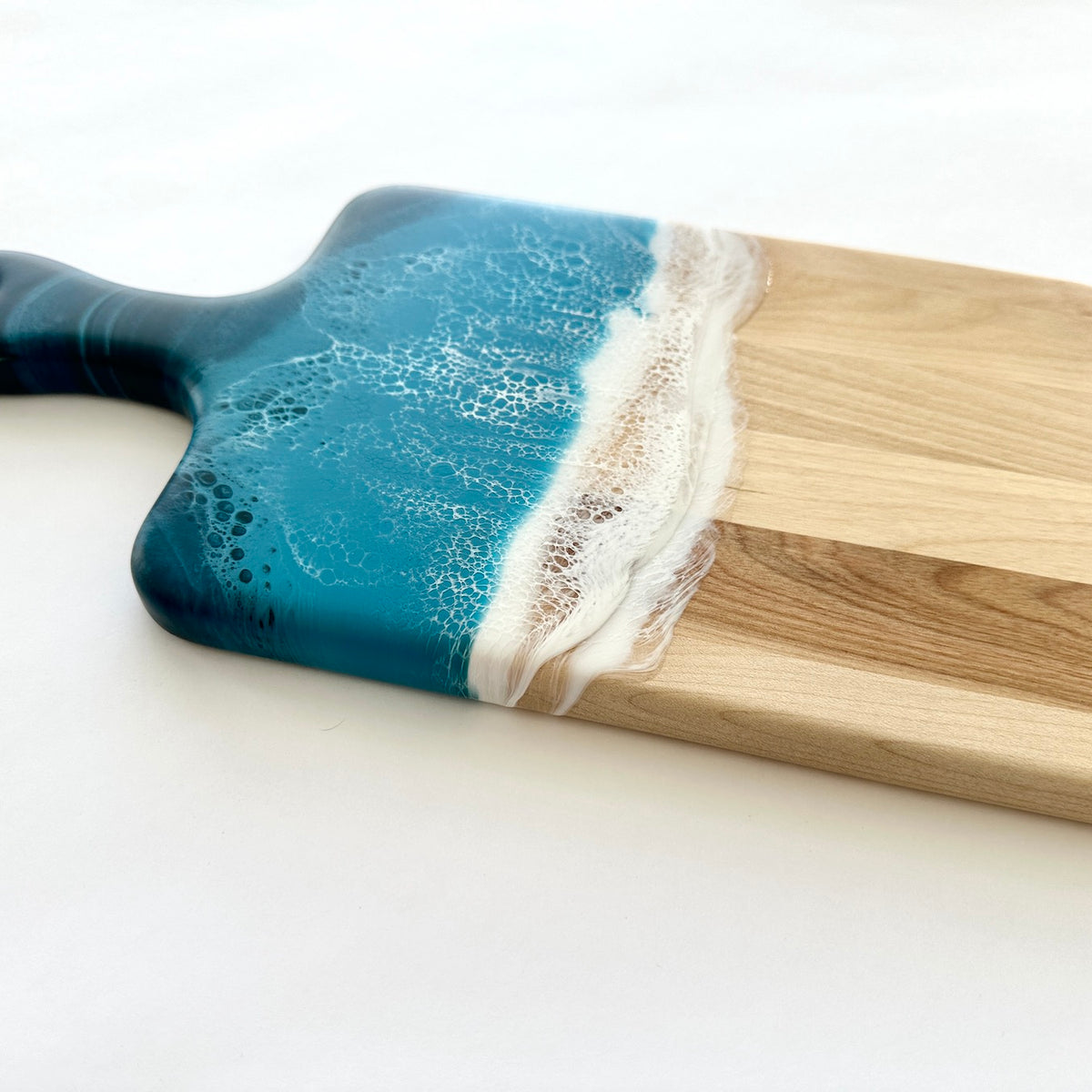 Maple Coastal Charcuterie Board with Handle - 16" x 8" (#3657)