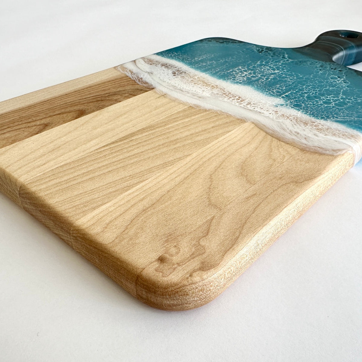 Maple Coastal Charcuterie Board with Handle - 16" x 8" (#3657)