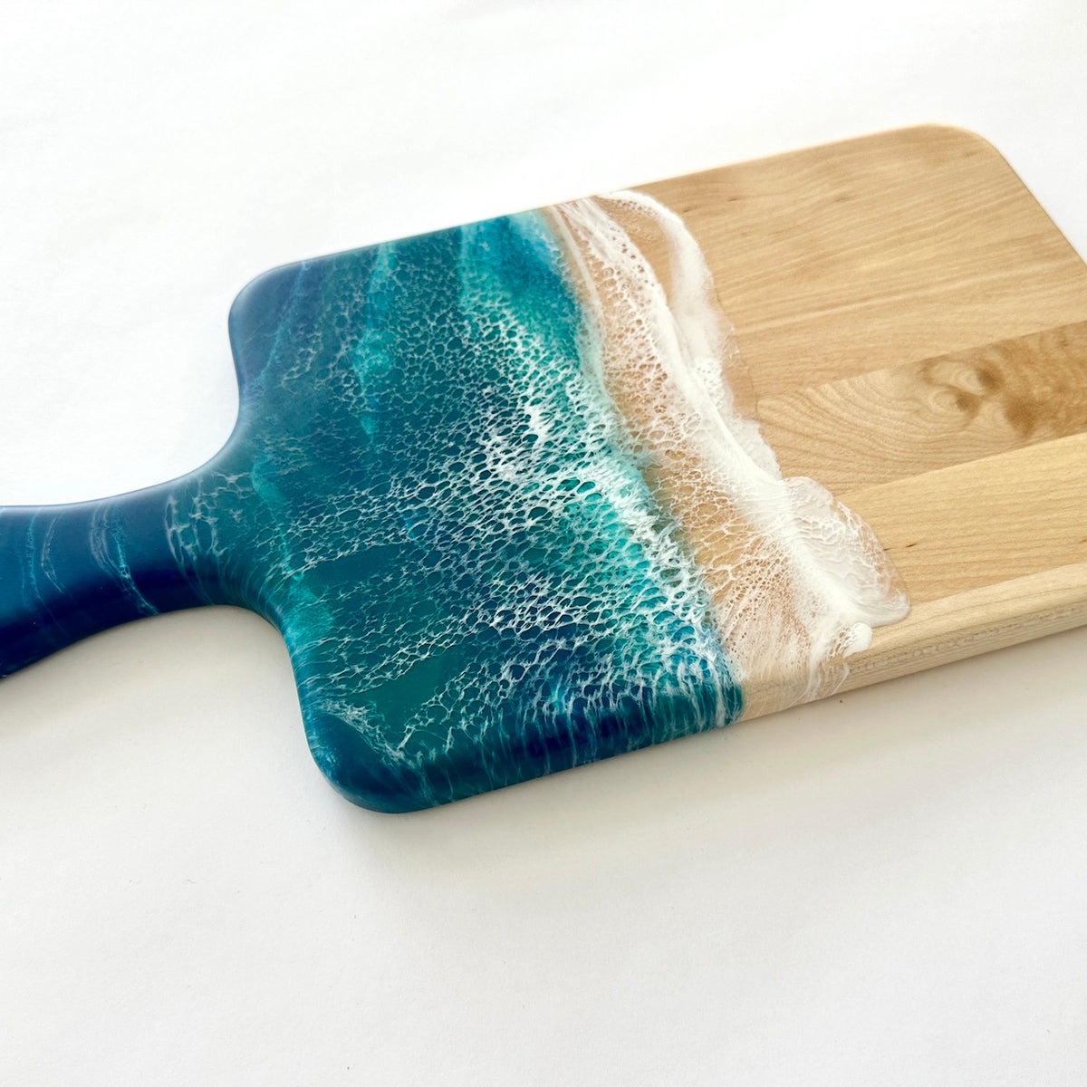 Maple Coastal Charcuterie Board with Handle - 16" x 8" (#3656)