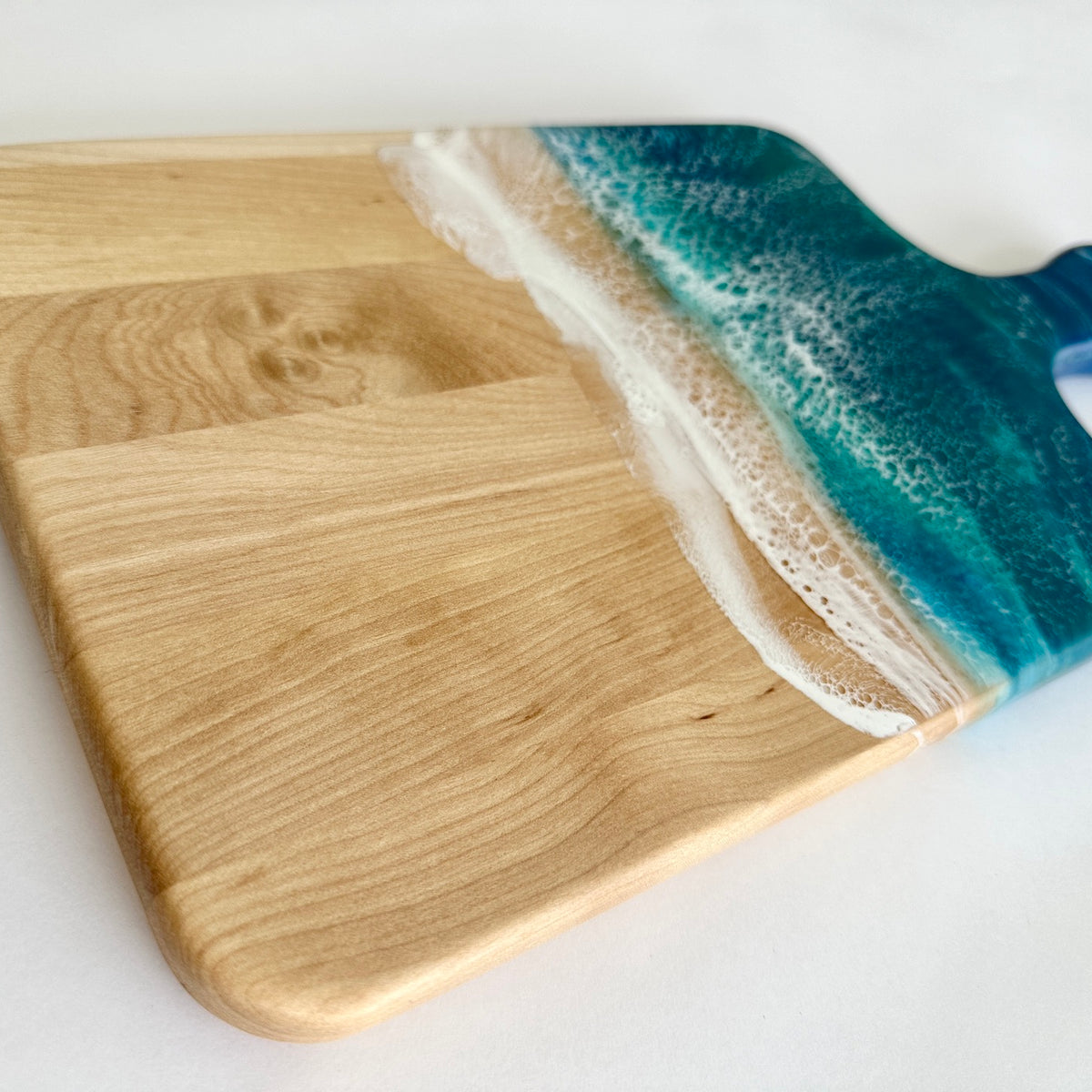Maple Coastal Charcuterie Board with Handle - 16" x 8" (#3656)