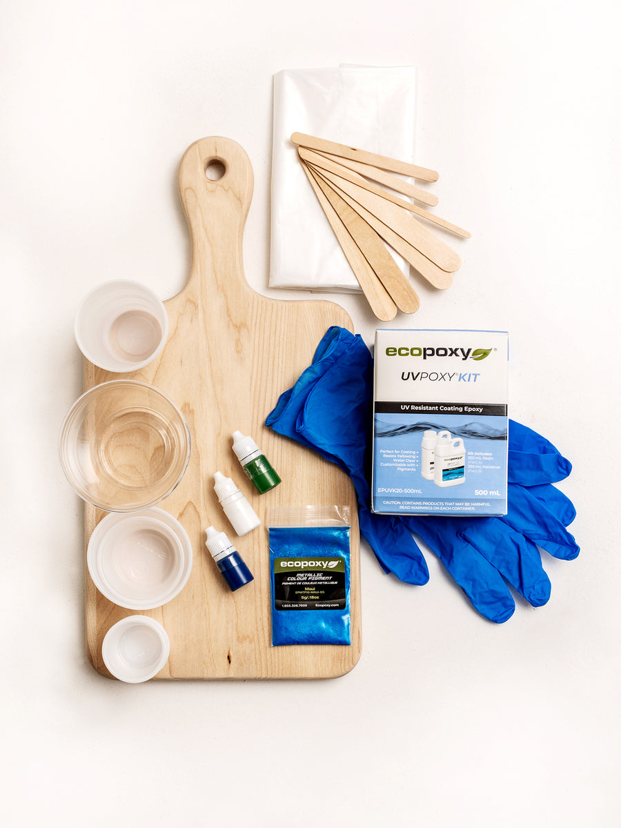 Kit de planche à fromage en époxy DIY - Ambiance côtière - Kit simple
