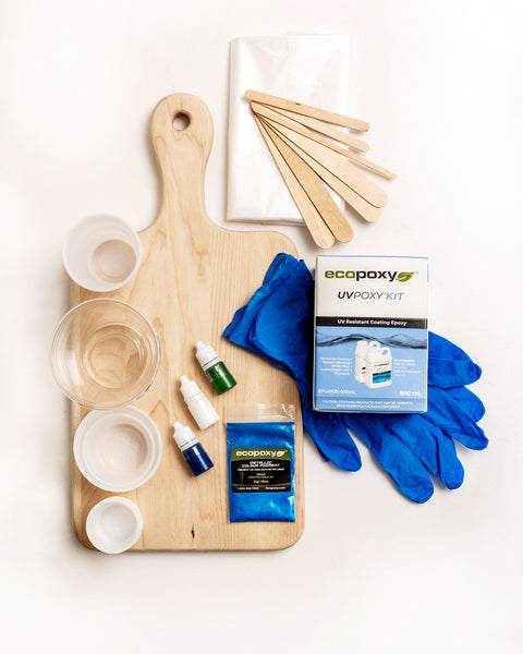 Kit de planche à fromage en époxy DIY - Ambiance côtière - Kit simple