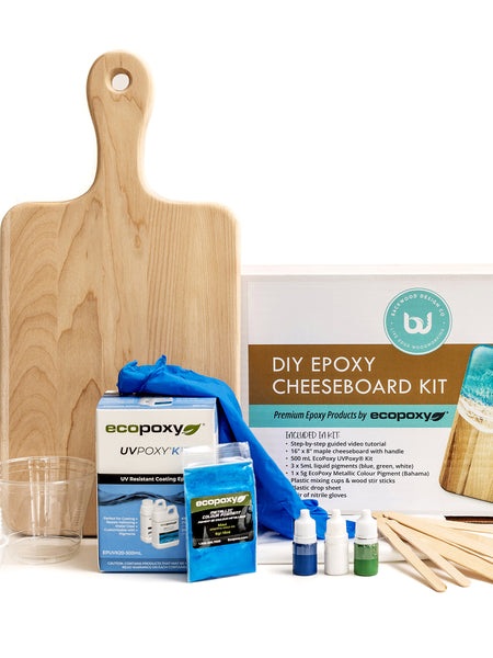 Kit de planche à fromage en époxy DIY - Ambiance côtière - Kit simple