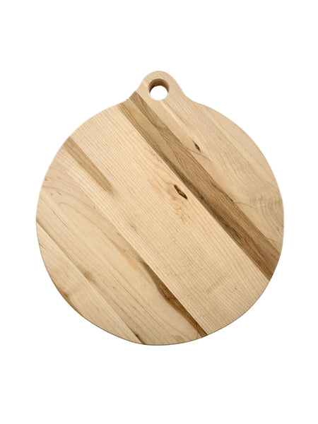 Round Maple Board with Round Handle - 12" x 3/4" (BDC-312)