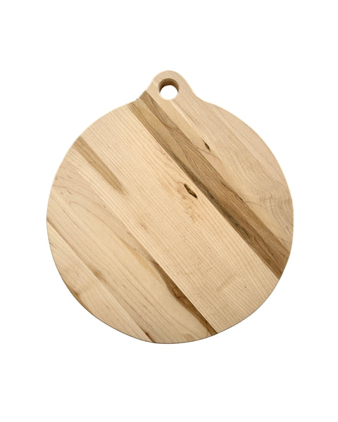 Round Maple Board with Round Handle - 12" x 3/4" (BDC-312)
