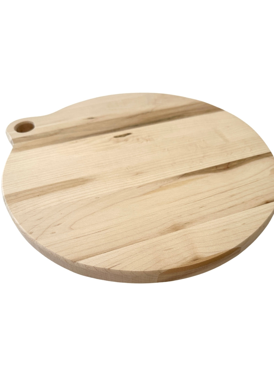Round Maple Board with Round Handle - 12" x 3/4" (BDC-312)
