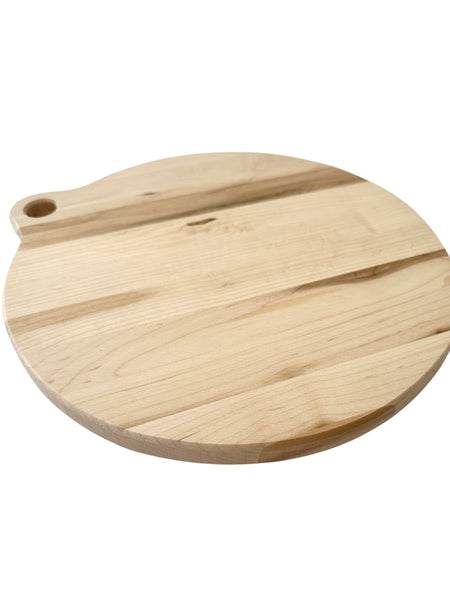 Round Maple Board with Round Handle - 12" x 3/4" (BDC-312)